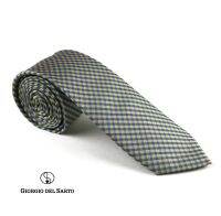 Giorgio Del Sarto  Necktie Yellow-Blue Fabric Texture เนคไทสีเเหลือง-ฟ้ามีเท็กเจอร์