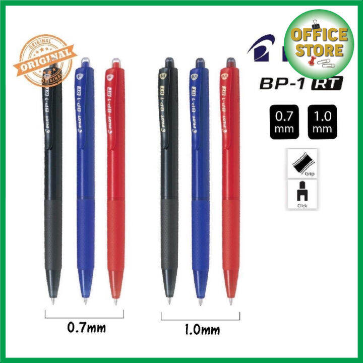 PILOT BP-1RT BALL PEN/Pen Menulis 0.7MM FINE/1.0MM MEDIUM (Made in ...