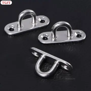 Stainless Steel Ceiling Hooks Mini Ceiling Hooks Pad Eye Plate U Hooks  Heavy Duty Wall Mount Ring Hooks Marine Hanging Ceiling Hooks Marine  Hardware