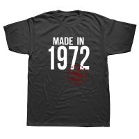 [COD]เสื้อยืดแขนสั้น ผ้าฝ้าย พิมพ์ลายกราฟฟิค Made In 1972 เหมาะกับของขวัญวันเกิด สไตล์สตรีท สําหรับผู้ชายS-5XL  4SFD