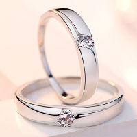 Luxury Women Men Ring Pure Sterling Silver 925 Rhodium Brilliant CZ Anniversary Couple Ring Fashion Jewelry For Wedding Party