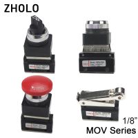 1/8"  3 Port 2 Pos Roller Solenoid Valve Pneumatic MOV-02/03A/01/03  Rotary Reset Push Button 25/30mm Manual Valve Normal Closed Valves