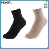 HEYGIRL 5/10Pairs ฤดูใบไม้ร่วงฤดูหนาว ปากกว้าง ไนลอน โลว์คัท ถุงน่องสั้น ถุงเท้าข้อเท้า ไหมหนา