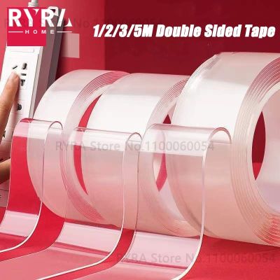 ♂❈ Transparent Double Sided Tape Extra Strong Adhesive Nano Tape Waterproof Wall Stickers Tape Reusable Bathroom Home Kitchen Tapes