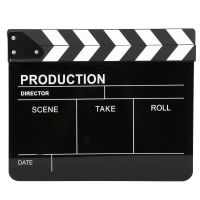 30X25Cm ภาพยนตร์ Clapperboard Director Professional ภาพยนตร์ภาพยนตร์ Action Cinema Clapperboard สำหรับ Role Play Video Production