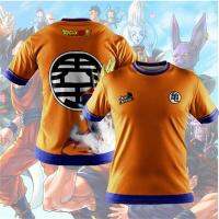 NEW Japanese Cartoon Anime Mens Summer Short Sleeved 3d Printed Dragon Bead T-shirt