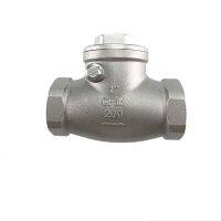 1/2 3/4 1 1-1/4 (DN8-DN50) Wire Mouth Horizontal Non-Return 304 Stainless Steel Female Thread Swing Check Valve