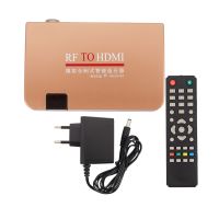 RF To HDMI Converter Adapter Analog Receiver Analog TV Box Digital Box Remote Control EU Plug