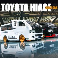 {AhQ ornaments} 1:32โตโยต้า HIACE MPV ล้อแม็กรถยนต์รุ่น D Iecast จำลองโลหะของเล่นยานพาหนะรถรุ่นเสียงและแสงคอลเลกชันของขวัญเด็ก