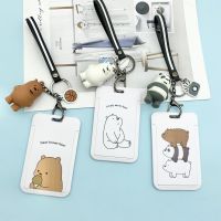 hot！【DT】✘►  Pendant Cartoon Card Holder Campus Student Sleeve Permit Bank Bus Plastic Hand Rope Cover