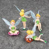 4ชิ้น/เซ็ต3-10เซนติเมตรดอกไม้นางฟ้าเอลฟ์ทิงเกอร์เบลล์เจ้าหญิง Tinkerbell สวยงามดอกไม้เอลฟ์ตุ๊กตาขยับแขนขาได้ Pvc ตุ๊กตาของเล่นรุ่นมินิ