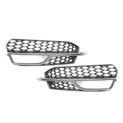 1Pair Replacement Accessories Fit For AUDI A3 S Line 2013-2016 S3 Car Fog Light Cover Lower Bumper Grill Grilles
