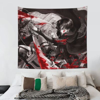 【cw】Attack On Titan Anime Tapestry Hippie Polyester Wall Hanging Shingeki no Kyojin AOT Room Decoration Table Cover Art Wall Blanket