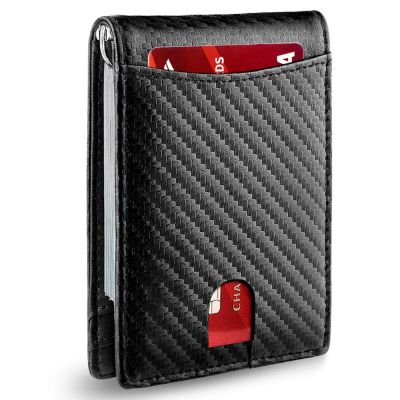 （Layor wallet）  RFID Blocking Minimalist Slim Wallet For Men With Money Clip Front Pocket Credit Card Holder Leather Thin Mens Wallets
