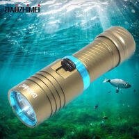 XM-L2 Super bright Diving Flashlight IPX8 highest waterproof rating Professional diving light Powered by 18650 or 26650 battery