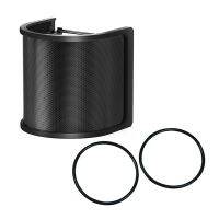 Microphone Filter, Mic Screen with Metal Mesh and Foam Filter, Noise Shields Microphone Accessories