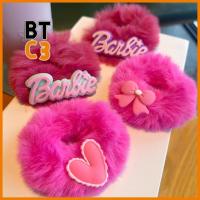 BTC3 ตุ๊กตาผ้าพลัฌ ตุ๊กตาบาร์บี้ scrunchie แฟชั่นสำหรับผู้หญิง สีทึบทึบ เชือกรัดผม ที่มัดผม อุปกรณ์เสริมผม ยางรัดผม สำหรับผู้หญิง