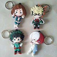 【CW】8cm Anime Figure Keychain My Hero Academia All Might Midoriya Izuku Bakugou Katsuki Todoroki Shoto Key Rings Gift