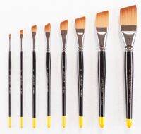 ♙✥ Artsecret แปรงเดี่ยว 977 ANGLE ผมสังเคราะห์ Birch ไม้ Rod อะคริลิคและภาพวาดสีน้ำมัน Art-Tool Aquarelle สีน้ำอุปกรณ์