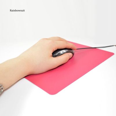 【RB】21.5 x 17.5cm Gaming PC Laptop Mouse Pad Anti-Slip Solid Color Rectangle Mat