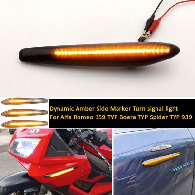 ❦☼♤ For Alfa Romeo 159/159 Sportwagon Boera Spider typ 939 Flashing Indicator LED Dynamic Turn Signal Side Marker Light 2005-2012