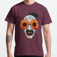 Mens Tshirts Summer Art The Clown Terrifier 2 Sunflower Sunglasses T-Shirt Geek MenS T-Shirt Cotton Top Tee Shirt Plus Size 5Xl S-4XL-5XL-6XL