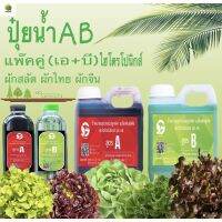 [พร้อมส่ง]⭐⭐⭐⭐ปุ๋ยไฮโดรโปนิกส์ ปุ๋ย AB ปุ๋ยน้ำ มีหลายขนาด สูตรเพิ่มธาตุเหล็ก สำหรับปลูก ผักสลัด ผักไทย ผักจีน (ไม่ต้องปรับ PH )จัดส่งฟรีมีเก็บปลายทาง