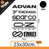 สติ๊กเกอร์ ลาย ADVAN YOKOHAMA SPARCO OZ ENKAI  ไดคัท สติ๊กเกอร์ติดข้างรถ สติ๊กเกอร์เกรดพรีเมี่ยม ติดฝาท้ายกระบะ ติดชายประตู ติดได้ทุกที่