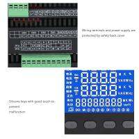 หน้าจอ LCD 3เฟสเครื่องวัดพลังงานไฟฟ้า AC220V ตัวทดสอบพลังงานไฟฟ้าสีดำสำหรับอาคารอัจฉริยะ