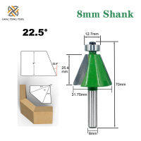 LANG TONG เครื่องมือ1 Pc 8Mm Shank Chamfer Router Bits 22.5องศาเครื่องตัดสำหรับไม้ Woodgear Bit เครื่องมือ LT072