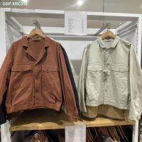 ส่วนบุคคล☈Klual UNIQLO 2023ฤดูใบไม้ผลิสำหรับทั้งหญิงและชายลำลองแจ็คเก็ตทรงหลวมปกแจ็คเก็ตสั้นย้อนยุค457985