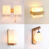 Modern Wall Lamp Bedside Solid Wood Light For Home Study Living Bed Room Corridor Ho Stair Porch Loft Decorative Wall Sconce