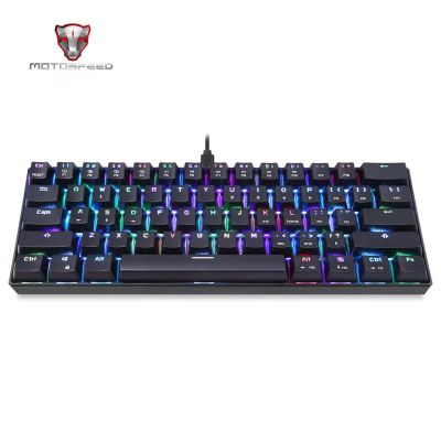 Motospeed Ck61 Gaming Mechanical Keyboard 61 Keys Usb Wired Rgb Led Backlight Portable Blue Red Switches Keyboard For Gamer #3