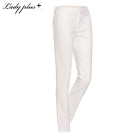 Lady Plus กางเกงขายาว | Long Pants 7047PL กางเกงทำงาน ทรงสลิม สีขาว