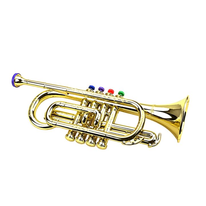 trumpet-kids-musical-educational-toy-wind-instruments-abs-gold-trumpet-with-4-colored-keys-for-kids