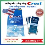 Miếng Dán Trắng Răng Crest 3D White Vivid Bright Trắng Nhanh Level 7