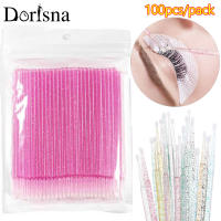 Dorisna Crystal แปรงขนตาแบบใช้แล้วทิ้ง Swab Microbrushes Eyelash Extension Tools ขนตาแต่ละตัวถอด Applicators