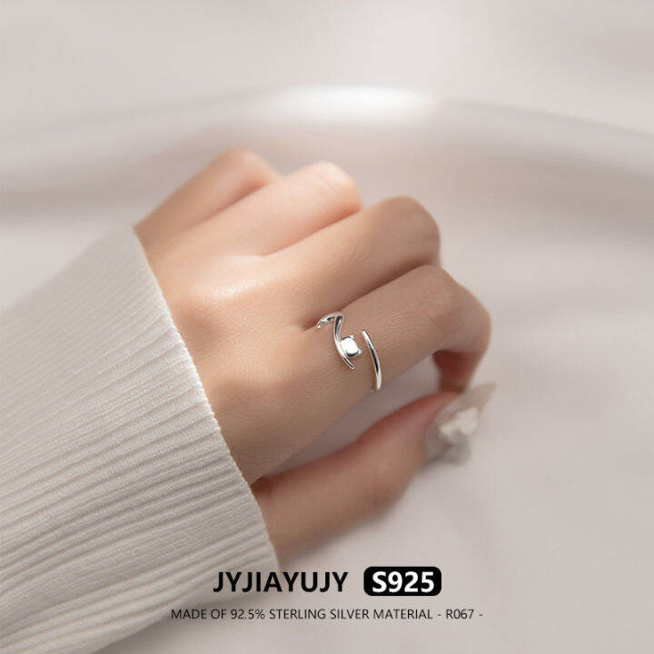 jyjiayujy-100-แหวน-s925เงินสเตอร์ลิงทั้งตัวปรับคุณภาพสูงได้รูปแมวเป็นของขวัญสำหรับใช้ในชีวิตประจำวัน-r067