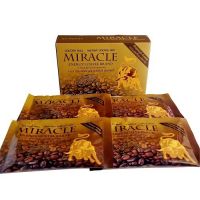 กาแฟสมุนไพร กระทิงทอง Miracle Energy Coffee 12 ซอง ของแท้ 100%