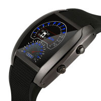 Mens Led Light Flash Turbo Speedometer Sports Car Dial Meter Sport Watch Electronic Digital Watch S Mens Wrist