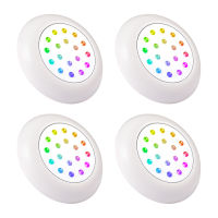 4PCS DC12V 12W Leds ไฟสระน้ำ S,สี RGB เปลี่ยนไฟสระน้ำ S สระว่ายน้ำไฟสระน้ำ Inground ไฟใต้น้ำสำหรับสระว่ายน้ำอ่างอาบน้ำอ่างน้ำร้อน Party