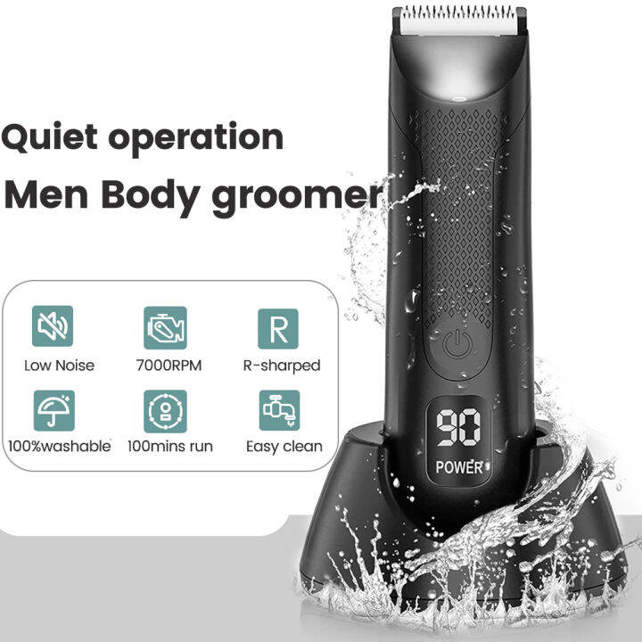 Men's Electric Pubic Hair Trimmer for Men Body Groomer Clipper Ball