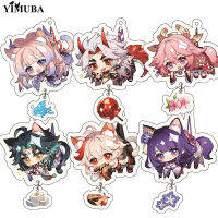 อะนิเมะเกม Genshin Impact พวงกุญแจ Atataki Itto Kunikuzushi Xiao Tartaglia Kazuha Cat Series การ์ตูน Key Chain คอสเพลย์ Props