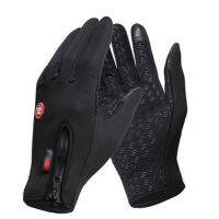 Superride ผู้ชายผู้หญิง windproof ซิปหน้าจอสัมผัสถุงมือสกีหิมะรถจักรยานยนต์ถุงมืออบอุ่น