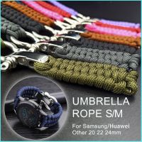 Umbrella Rope Braided Strap for Huawei Watch GT2 42mm 46mm Sport Bracelet for Samsung Galaxy Watch 3 41 45mm S/M Nylon Watchband Straps