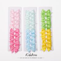 10Pcs/Set Lovely Solid Color Ribbon Bows Hair Clip for Kids Girls Hairpins Barrettes Handmade Baby Headwear Hair Accessories Set