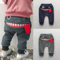 Infant Kid Baby Boy Big Mouth Monster Print Pants Bottom Trousers Cotton Clothes 0 4Y