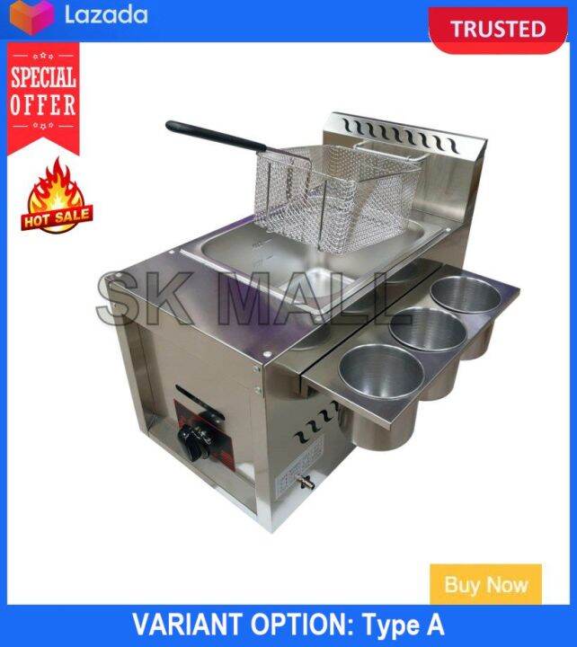 Kt 6l Commercial Gas Deep Fryer Dapur Goreng Gas Frying Stove Kentang ...