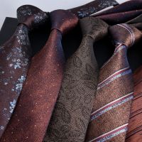 {EDDLYT}สไตล์คลาสสิก8ซม. Tie ลาย Jacquard Ties ไวน์แดงงานแต่งงาน Gravatas เนคไทธุรกิจอย่างเป็นทางการของขวัญสำหรับผู้ชาย