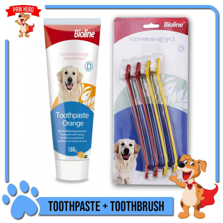(BUNDLE) PAW HERO Bioline Toothpaste Dental Care 100g WITH Bioline